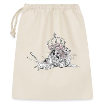Escargot majestueux décoré avec des fleurs &couronne - Sac cadeau 40 x 50 cm - nature - Devant
