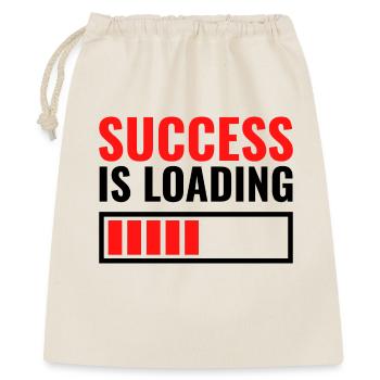 Success is loading personalisiertes Geschenk - Geschenkbeutel aus Baumwolle (40 x 50 cm) - Natur - Vorne