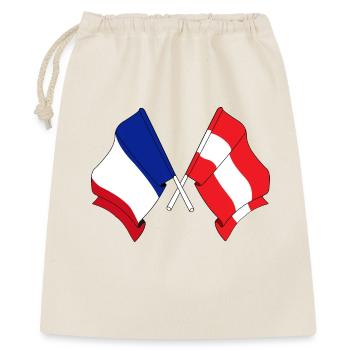 Drapeau de la France et drapeau de l’Autriche - Sac cadeau 40 x 50 cm - nature - Devant