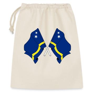 Deux drapeaux croisés depuis Curaçao - Sac cadeau 40 x 50 cm - nature - Devant
