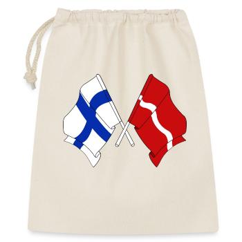 Flag Finland, flag Latvia - Gift Bag 40 x 50 cm - nature - Front
