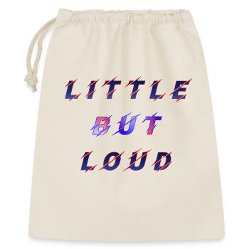Retro Effect Baby Sayings Birth Small But Loud - Gift Bag 40 x 50 cm - nature - Front