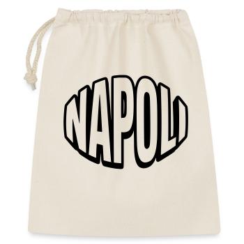 Napoli runde Typografie - Geschenkbeutel aus Baumwolle (40 x 50 cm) - Natur - Vorne