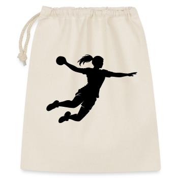 Handball - Geschenkbeutel aus Baumwolle (40 x 50 cm) - Natur - Vorne