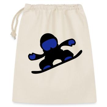 snowboardeuse - Sac cadeau 40 x 50 cm - nature - Devant