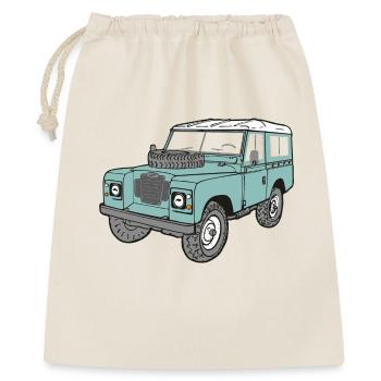 Landy 4x4 Land - Rover Serie3 LaRo Defender - Geschenkbeutel aus Baumwolle (40 x 50 cm) - Natur - Vorne