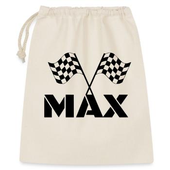 Für Fans von Max. DGP-Rennen. Zielflagge * - Geschenkbeutel aus Baumwolle (40 x 50 cm) - Natur - Vorne