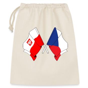 Flagge Polen, Tschechische Republik - Geschenkbeutel aus Baumwolle (40 x 50 cm) - Natur - Vorne