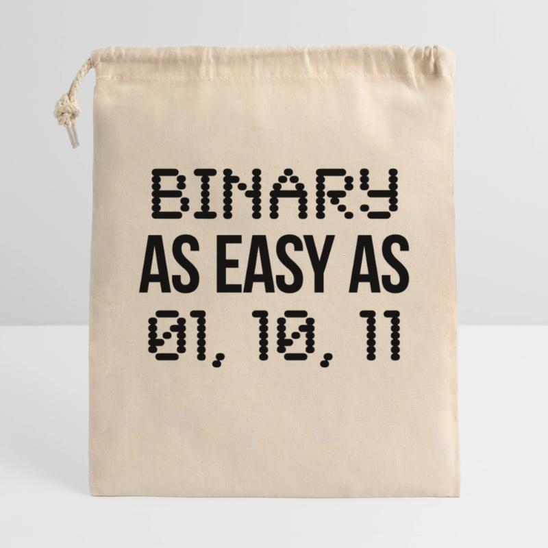binary Geschenkbeutel aus Baumwolle (40 x 50 cm)
