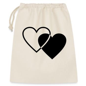 Two hearts - Gift Bag 40 x 50 cm - nature - Front