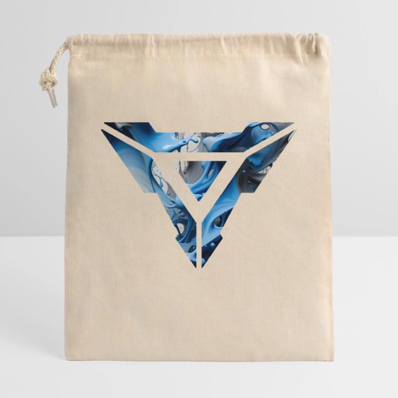 Abstract Blue Fluid Triangular Design Gift Bag 40 x 50 cm