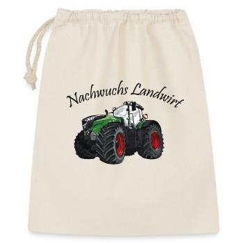 Nachwuchs Landwirt Traktor Fan rote Felgen - Geschenkbeutel aus Baumwolle (40 x 50 cm) - Natur - Vorne