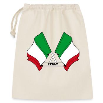 Italy Crossed Flags - Gift Bag 40 x 50 cm - nature - Front