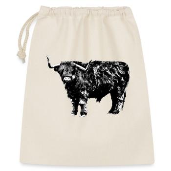 Highland Cattle - Geschenkbeutel aus Baumwolle (40 x 50 cm) - Natur - Vorne