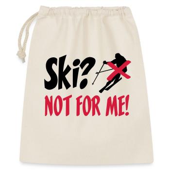 I hate Ski - Geschenkbeutel aus Baumwolle (40 x 50 cm) - Natur - Vorne