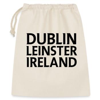 Dublin – Irland Textdesign - Geschenkbeutel aus Baumwolle (40 x 50 cm) - Natur - Vorne