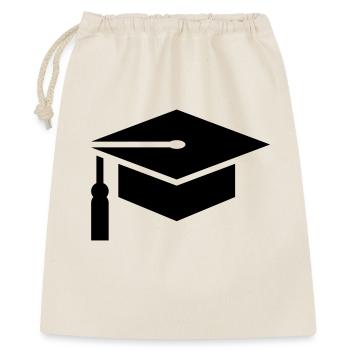 Abi, étudiante, chapeau universitaire, remise des diplômes - Sac cadeau 40 x 50 cm - nature - Devant