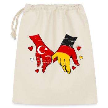 Turkey Germany Flag Holding Hands - Gift Bag 40 x 50 cm - nature - Front