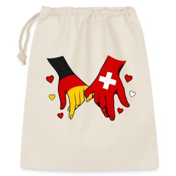 Germany Switzerland Flags Holding hands - Gift Bag 40 x 50 cm - nature - Front