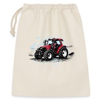Roter Traktor – Vintage Halftone Trekker - Geschenkbeutel aus Baumwolle (40 x 50 cm) - Natur - Vorne