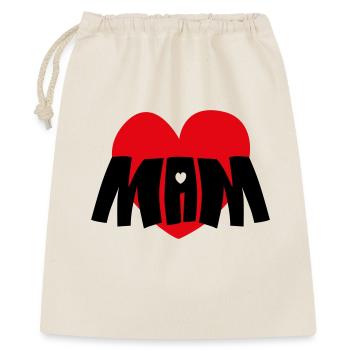 Mom Red Heart - Gift Bag 40 x 50 cm - nature - Front