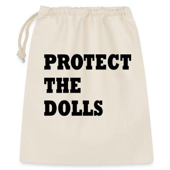 protect the dolls - Geschenkbeutel aus Baumwolle (40 x 50 cm) - Natur - Vorne
