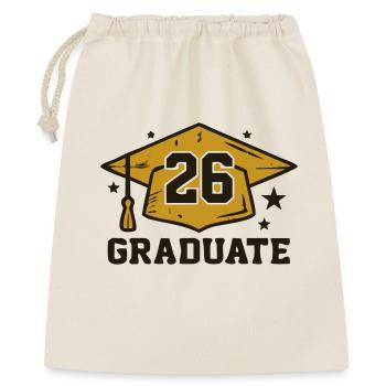 Doktorhut 26 Graduate Logo - Geschenkbeutel aus Baumwolle (40 x 50 cm) - Natur - Vorne