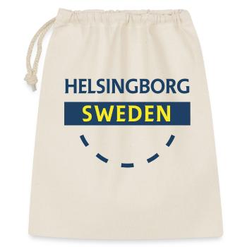 Hellsingborg blau-gelbes Stadtschild - Geschenkbeutel aus Baumwolle (40 x 50 cm) - Natur - Vorne
