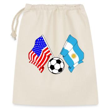 Football Argentine vs USA - Sac cadeau 40 x 50 cm - nature - Devant