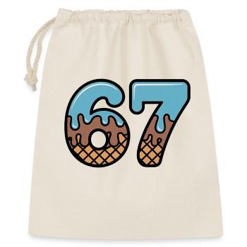 67 Icecream Dip Six Seven Meme - Geschenkbeutel aus Baumwolle (40 x 50 cm) - Natur - Vorne