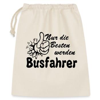 Busfahrer Bus Omnibus Busfahrer nur die Besten(25) - Geschenkbeutel aus Baumwolle (40 x 50 cm) - Natur - Vorne