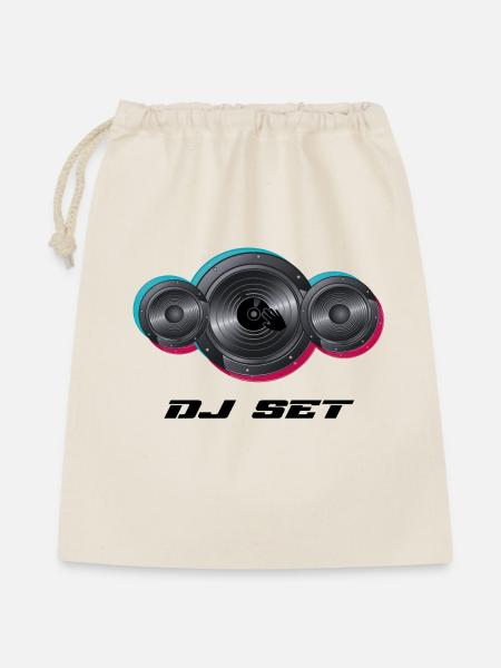 DJ - Geschenkbeutel aus Baumwolle (40 x 50 cm) - Natur