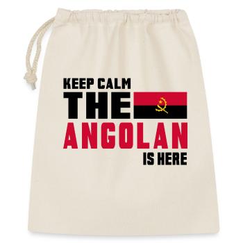 Conception du drapeau Angola Keep Calm - Sac cadeau 40 x 50 cm - nature - Devant
