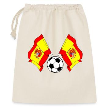 Drapeaux croisés football Espagne - Sac cadeau 40 x 50 cm - nature - Devant