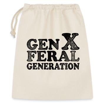 Vintage Gen X Feral Generation - Geschenkbeutel aus Baumwolle (40 x 50 cm) - Natur - Vorne
