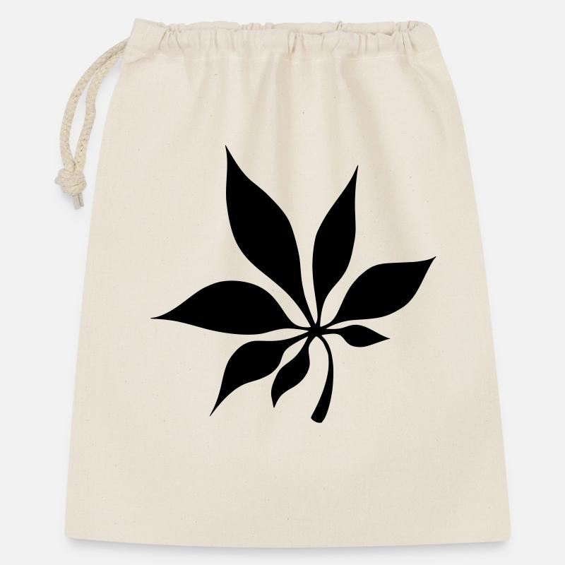 Blatt - Geschenkbeutel aus Baumwolle (40 x 50 cm) - Natur