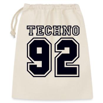TECHNO 92 - Geschenkbeutel aus Baumwolle (40 x 50 cm) - Natur - Vorne