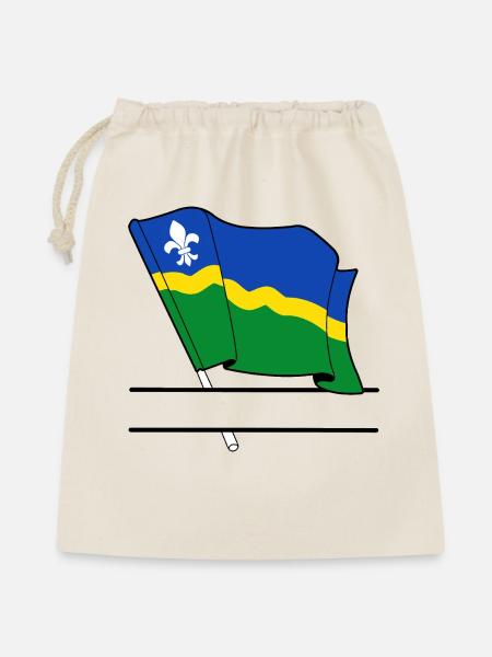 Flagge Flevoland Textbanner - Geschenkbeutel aus Baumwolle (40 x 50 cm) - Natur