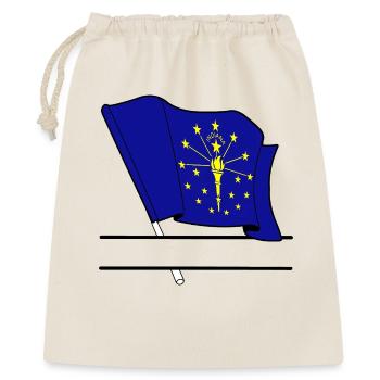 Bannière de texte Flag Indiana - Sac cadeau 40 x 50 cm - nature - Devant