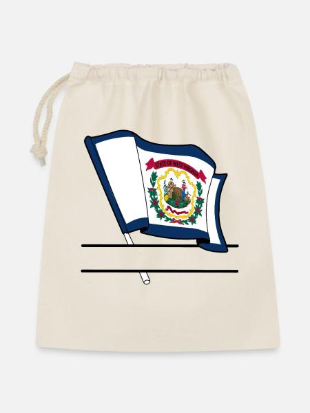 Flagge West Virginia Textbanner - Geschenkbeutel aus Baumwolle (40 x 50 cm) - Natur