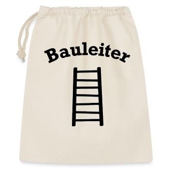 Bauleiter Outfit Handwerker - Geschenkbeutel aus Baumwolle (40 x 50 cm) - Natur - Vorne