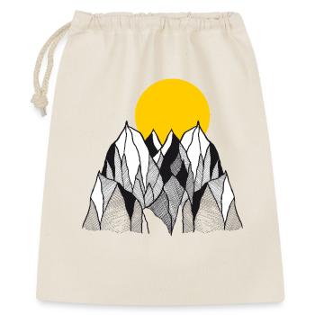Golden Sun over Mountain Peaks - Geschenkbeutel aus Baumwolle (40 x 50 cm) - Natur - Vorne
