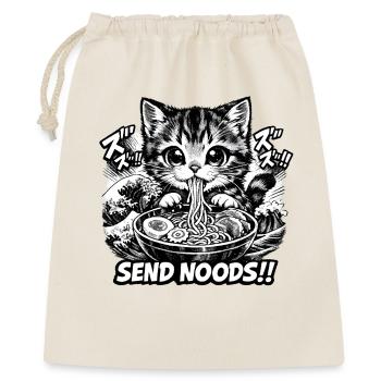 Send Noods Ramen Bowl Kawaii Japanese - Geschenkbeutel aus Baumwolle (40 x 50 cm) - Natur - Vorne