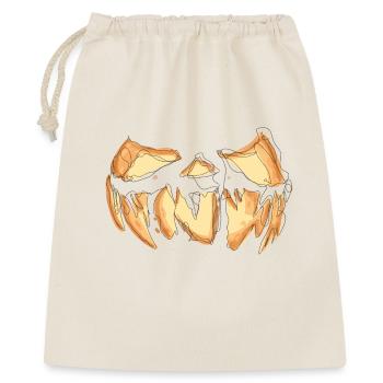 Visage de citrouille Halloween gribouiller - Sac cadeau 40 x 50 cm - nature - Devant