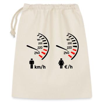 Speedometer km/h and expense meter - Gift Bag 40 x 50 cm - nature - Front