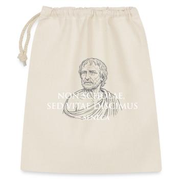 Non Scholae Sed Vitae Discimus - Geschenkbeutel aus Baumwolle (40 x 50 cm) - Natur - Vorne