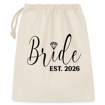 Mariage de mariée 2026 - Sac cadeau 40 x 50 cm - nature - Devant