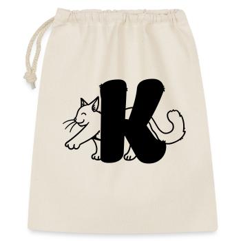 Cat Letter K - Gift Bag 40 x 50 cm - nature - Front