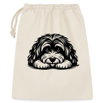 Havanese head with paws - Gift Bag 40 x 50 cm - nature - Front