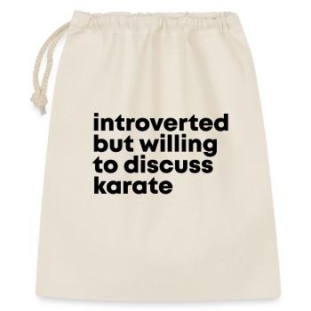 Karate - Geschenkbeutel aus Baumwolle (40 x 50 cm) - Natur - Vorne